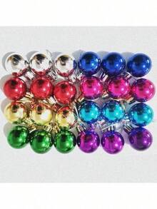 12 Pcs Mini Christmas Balls, Christmas Tree Decoration Hanging Balls, Christmas, New Year, Festival, Wedding Party Decorations,Xmas