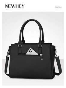 NEWHEY 女士工作手提包，顶部拉链皮革单肩包，手提包，经典钱包，适合办公室、商务、旅行 - 彩色 - 查看 3