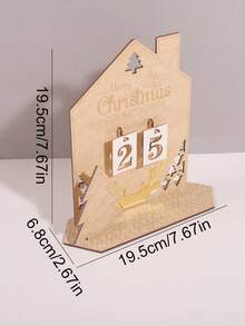 1 buc. Calendar de Advent de Crăciun cu model rafinat, model de coarne de Crăciun și ghirlandă, ornamente decorative de sărbători, meșteșuguri elegante din lemn, cadouri de Crăciun pentru prieteni și familie, decorațiuni interioare de Crăciun, decorațiuni pentru cameră, iarnă