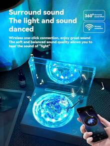 3-In-1 Blue Ocean White Noise Bluetooth Speaker, Record-Shaped Diffuser Creative Atmosphere Light, High-Quality Audio, Starry Sky Projector Lamp, Retro Wireless Mini Computer Speaker - The Perfect Gift For Family, Friends, Boys And Girls