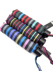 23" Transparent Umbrella With Automatic Opening - Pinstripe - View 9