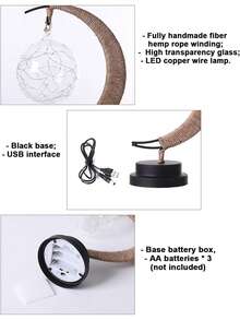 1pc Decorative Lamp, LED Rattan Atmosphere Lamp, Holiday Decoration Light, For Home Decor, Holiday Decoration, Kitchen Decor, Party Decor, Wedding Decor, Bedroom, Study, Living Room, Reading Room, Bar, School, Office, Bathroom, Suitable For Halloween, Christmas, Valentine's Day, Mother's Day, Can Be Used As Holiday Gift