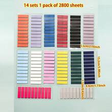 32 Packs (6400 Sheets) / 23 Packs (4600 Sheets) / 14 Packs (2800 Sheets) / 10 Packs (2000 Sheets) 7 Packs (1400 Sheets) / 6 Packs (1200 Sheets) Semi-Transparent PET Sticky Notes, Index Stickers, Indicator Stickers, Solid Color Attractive Index Stickers, Student & Office Supplies - Multicolor - View 10