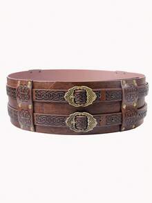 1 Stück Halloween Kostüm Mittelalter Wikinger Ritter breiter Gürtel Taille Abdeckung einzelne Schulter Rüstung Schulter Ecke COSPLAY Kostüm Zubehör