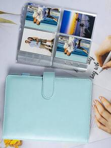 1Set Premium Multi-Functional A5 Photo Card Binder Photo Book, Sleek Album Design, Compact And Durable Organizer, PU Leather Binder Notebook Cover Loose-Leaf Organizer For Daily Planning And Note-Taking, Office Supplies, Ticket Card Collection Book