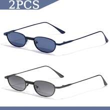 HBK 男士新款时尚眼镜,椭圆形小镜框设计,日常配饰,摄影道具,生日礼物,全套包装 - K39898 - 查看 29