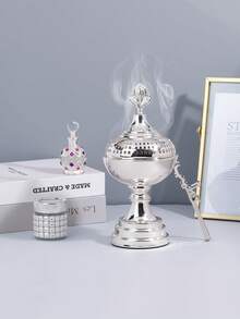 1 pezzo/1 set Bruciatore/Portaincenso in metallo di lusso argento/oro, accessori per la composizione della tavola per ricevimenti di matrimonio. Può essere utilizzato come diffusore di aromaterapia, bruciatore di aromaterapia, per la decorazione della casa, camera da letto, soggiorno (come centrotavola), ufficio, luogo di yoga e feste, creando un'atmosfera elegante.