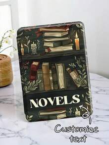 Ayotu 1pc Customized Name Text Design Protective Case, Compatible With Kindle Paperwhite 6 2024 (7 Inch) / Kindle 11th Gen (2024) 6 Inch, Kindle 10th Gen (2019), Clara Bw, Vintage Bookshelf Design E-Reader Protective Case, Kindle Accessories, Kindle Protective Case, Auto Sleep/Wake, Comfortable Material, Magnetic Design, Anti-Drop, Suitable As Birthday/Holiday Gift. - Multicolor - View 45