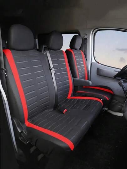 2+1 前排汽车座椅套，单/双座汽车座椅套，防水汽车座椅保护套全套带头枕，适用于带安全气囊的车型，通用汽车配件，适用于大多数轿车、SUV、皮卡