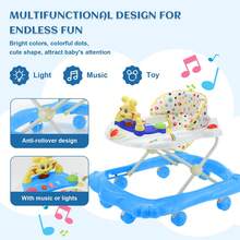 Height Adjustable Zigzag Walker - Blue - View 5