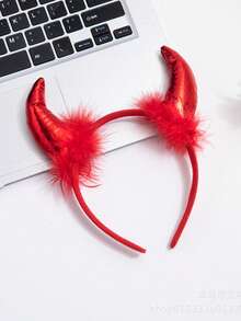 3/2/1pc Upgraded Halloween New Horn Headband Party Costume Prop Red Devil Headpiece Realistic Devil Horn Headband For Party - Multicolor - View 8