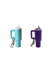 10/8/5/3/2pcs Mini Water Bottle Keychain - Street Style, Multiple Colors, Can Be Used For Keychain Accessory Charms, Wallet Charms, Cups, Wallet Accessories, Mini Water Bottle Keychain, Mini Cup Keychain, Key Ring Or Lip Balm, Cute Water Bottle Keychain, Plastic Material, A Good Gift For The Opening Season