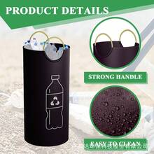 1 pieza Cubo de basura redondo multifuncional universal para cocina/hogar/oficina/viajes al aire libre, también sirve como bolsa de almacenamiento y cesto de ropa sucia - un gran ayudante para la organización