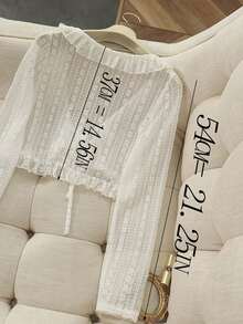 1pc Short Lace Cardigans Shawl New Fashion Sun Protective With Skirt Undershirt Cover Up For Summer Accessories Women Valentine's Day Valentines