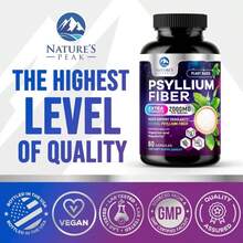 Psyllium Husk Fiber Supplement 1500mg - Vegan Prebiotic, Soluble Fiber For Daily Digestive Health &Amp; Regularity Support, Natural Psyllium Powder Caps, Sugar-Free, Non-GMO &Amp; Gluten-Free - 60 Capsules - Flavor NameA - 查看 3