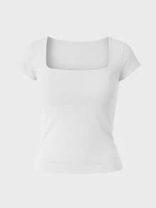 Kit 3 Women's Short Sleeve Suplex Blouse Cold Mesh Basic Blouse - Danone Pink, White and Black - View 4