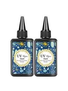 100ml/200ml/300ml/400ml/500ml UV 树脂，透明 - 快速固化，无味，低粘度和硬质类型，UV 树脂适用于 DIY 珠宝制作、铸造和涂层工艺品