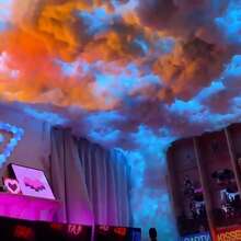 可爱云朵造型LED小夜灯，带遥控器 | USB供电装饰灯，适用于卧室/儿童房/Vlog背景，圣诞装饰，家居圣诞礼物，圣诞装饰 - 白色 - 查看 9