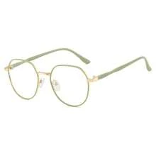 نظارة نسائية كاجوال دائرية بعدسات شفافة، متعددة الاستخدامات للتنقل والمكتب والكمبيوتر والهاتف وقراءة الكتب والألعاب، قطعتان