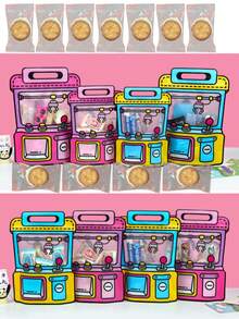 1pc Cute Claw Machine Gift Bags, Snack Bags, Tote Bags. Cute Style, Suitable For Daily Parties And Festivals. Zipper Closed Plastic Snack Gift Bags, Suitable For Birthday Gifts And Party Supplies