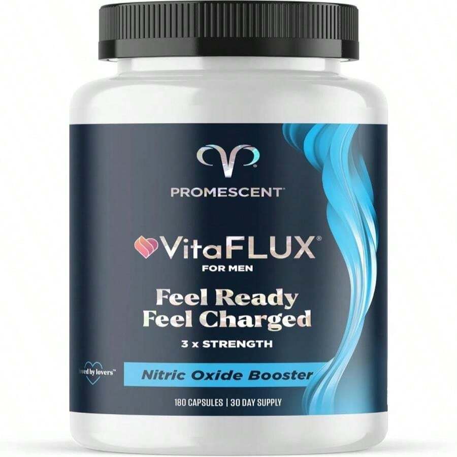 Promescent VitaFLUX Nitric Oxide Supplement, L Arginine L Quality Citrulline Supplements For Men, Supports Healthy Blood Flow, Nitric Oxide Booster Arginine Supplement, 180 Capsules - Flavor NameA - 查看 1