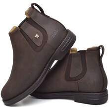 Men's Original Zebu Leather Boot 59080 Round Toe Boot High Shaft Comfortable Casual Style Ideal For Everyday Life - Café integral - Ver 2