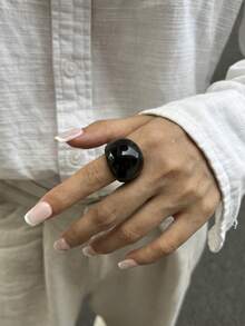 1pc Fashionable Geometric Resin Ring For Women,Gift For Holiday Or Daily Use - Resin Ring - View 17