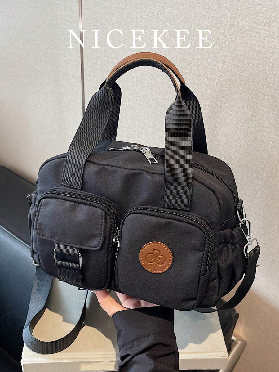 New Retro Style Large Capacity Handbag, Solid Color Fashion Versatile Women's Shoulder Bag, Casual Minimalist Adjustable Strap Crossbody Bag Suitable For Outings, Dates, Shopping, Daily Commute