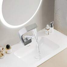 SHIOUCY Bathroom Waterfall Faucet Washbasin Faucet Modern Bathroom Faucet Washbasin Faucet Elegant For Bathroom - A - View 5