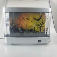 Halloween Desktop Decor Lamp, Halloween Atmosphere Decor Table Lamp, Room Decor Night Light, USB Powered