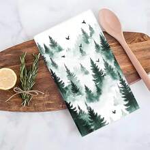 1 set/2 pièces/100 pièces Chiffons de lavage de vaisselle avec motif d'arbre de Noël vert, convient pour les salles à manger, les cuisines, les salles de bain, la décoration quotidienne, les fêtes familiales quotidiennes, la décoration de la maison et les articles ménagers de couleurs vives. Peut être offert en cadeau.