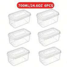 10/6/1pcs Sealed Food Storage Containers, Transparent Plastic Meal Boxes With Lids, Suitable For Refrigerator, Freezer And Food Storage Room, Stackable, For Kitchen And Outdoor Food Storage, Organize Messy Kitchen - Multicolor - View 13