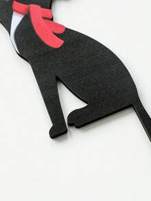 1 Stück Weihnachts-Schwarze-Katze Türdekoration, Weihnachtsmann Mütze Schal Schneeflocken Muster, Feiertags Türrahmen Dekoration, Haustier-Themen Feiertags Dekoration, Einzigartige Winter Heim Dekoration, Weihnachtsdekoration, Zimmer Dekoration - Verschiedenfarbig - Übersicht 9