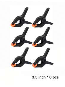 8入組3.5英寸塑料小彈簧夾塑料夾子,用於背景架、攝影、辦公室園藝diy、粘貼、夾緊等用途 - 黑色 - 查看 9