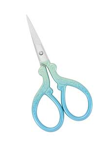 1pc Stainless Steel Ombre Precision Pointed Scissors, Multifunctional Vintage Beauty Embroidery Scissors For Facial Hair, Eyebrows, Eyelashes, Beard, Nose - Suitable For Home, Travel And Outdoor Use