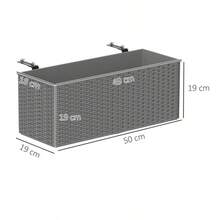Outsunny Set Of Two Rattan Planters Grey - Gris1 - Ver 3