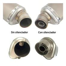 Escape Silenciador Para Moto Universal 370mm 51mm Titanio - por defecto - Ver 4
