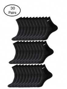 5双/10双/20双/30双男士黑白休闲中长袜保暖舒适运动风日常健身外套袜 - 彩色 - 查看 4