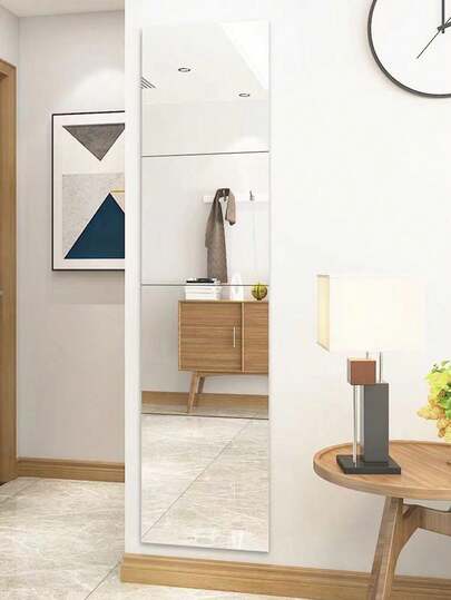 1pc DIY Acrylic Mirror, Bathroom Spiegel Makeup Unbreakable, Self Adhesive, Peel Stick, No Installation Required. Wand Square Round Heart Shaped Waterproof Material, Bedroom Vanity Office, Indoor Outdoor Walls, Versatile Home Accessory. view 11