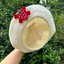 初秋草莓贝雷帽，新款可爱甜美百搭粉色贝雷帽，闪耀波西米亚风情 - 彩色 - 查看 8