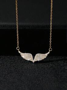 1 件天使翅膀项链，个性化设计，时尚美观，长度可调，适合节日、特殊场合、生日、礼物和日常穿着、万圣节、圣诞节、新年、服装配饰