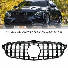 Front Hood Bumper Grill, Auto Front Hood Grill Grills, Front Bumper Center Grill kompatibel für W205 C205 C CLASS 2015-2018 GT GTR - Für W205 C205 C-KLASSE 2015–2018 - Übersicht 1