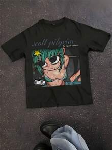 New Scott Pilgrim Shirt Ramona Flowers - 黑色 - 查看 1