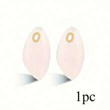 Natural Crystal Titanium Steel Oval Eye Shaped Pendant, DIY Jewelry Necklace Accessory