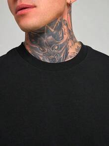 Kit 2 Peças Camisetas Masculinas Camisas Premium Oversized Camisetão Academia Treino Casual Lazer Festa Coruja e Dados Coloridos - Preto/Pink - Visão 4