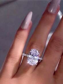 1 PC Gorgeous 925 Sterling Silver Cubic Zirconia Rings Wedding Jewelry For Women Fine Jewelry