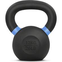 Powder Coated Cast Iron Kettlebell Strength Training Kettlebells Weight Set For Full Body Workout, Home Gym - E - Blue - 12 KG / 26 LB - View 1