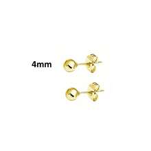 3-8 毫米 1 对银球耳钉，316L 不锈钢防过敏耳钉，简约风格适合男士、女士、青年，钛钢耳环，节日礼物 - 銀色 - 查看 18