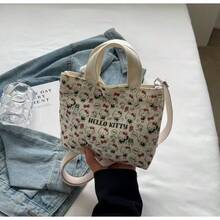 Sanrio Sanrio, Cartoon Cute Hello Kitty Shoulder Bag, Stylish And Casual, Large Capacity, Suitable For Daily Commute As A Handbag Or Cross-Body Bag For Office Workers.