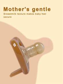 KUNT 3个装婴儿安抚奶嘴，柔软硅胶奶嘴，日夜使用，模拟母乳喂养，扁头和圆头，出牙玩具，带小熊收纳盒，防尘 - 彩色 - 查看 8